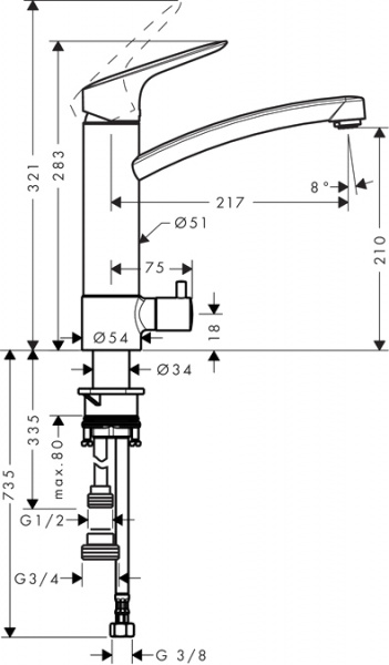  Hansgrohe Logis 71834000   