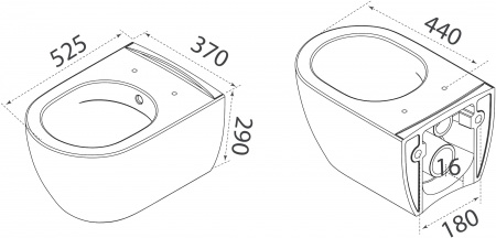 Унитаз подвесной Boheme Bianca с функцией биде Унитаз подвесной Boheme Bianca с функцией биде
