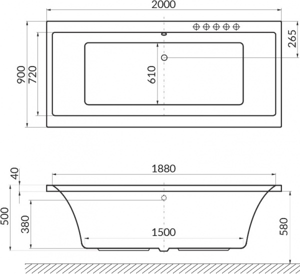   Excellent Pryzmat WAEX.PRY20.SMART 200x90