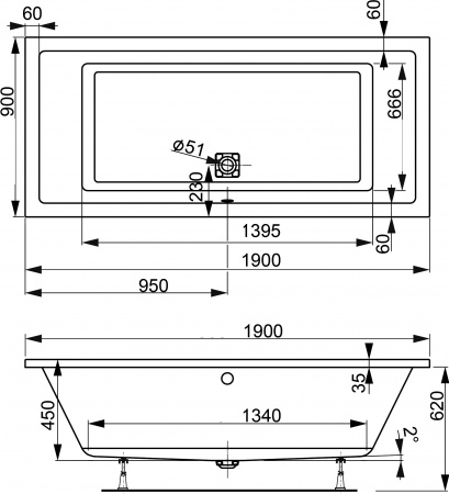 ��������� ����� Vagnerplast Cavallo 190x90 ������ �����