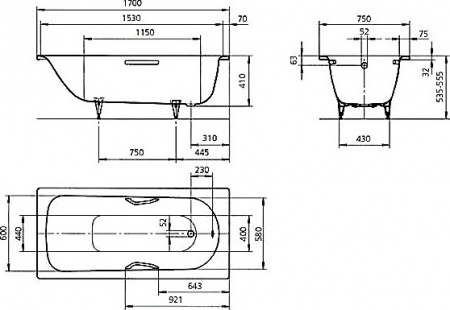   Kaldewei Advantage Saniform Plus Star 336   Easy-Clean