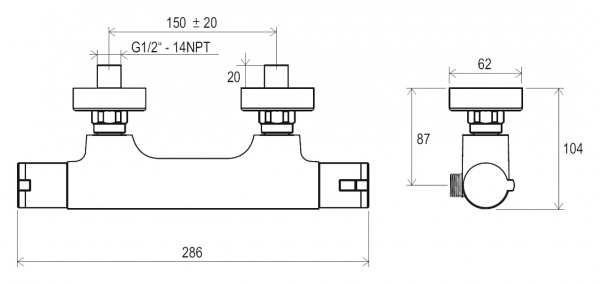  Ravak Termo 100 TE 032.00/150  
