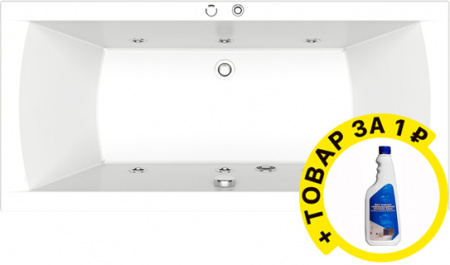 Акриловая ванна Bas Индика 170x80 с г/м + средство Акриловая ванна Bas Индика 170x80 с г/м + средство