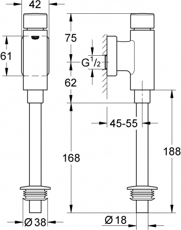 ������� ���������� ��� ��������� Grohe Rondo 37342000 �������������� ������������� ������