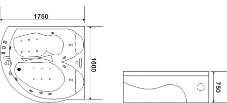   Black&White Galaxy GB5005 175x160 R