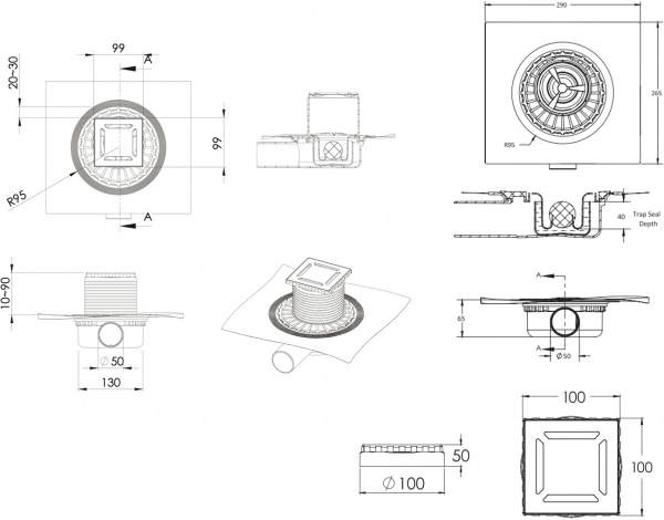   Berges Wasserhaus Zentrum Antik 090364 10x10 