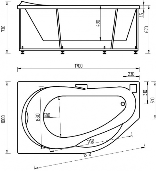     TAR170-0000084 170x100 L,   