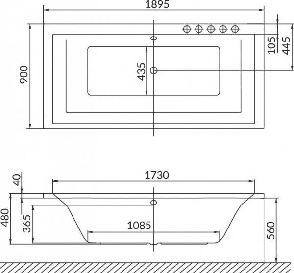  Excellent Crown Grand WAEX.CRG19.LINE 190x90