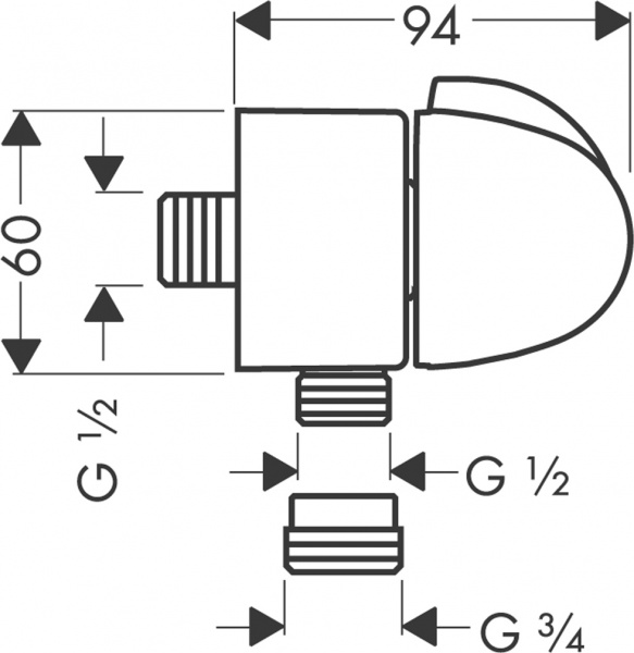   Hansgrohe Fixfit Stop 27452000