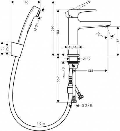  Hansgrohe Metropol 74522000     , 
