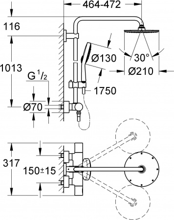 ������� ������ Grohe Rainshower System 210 27967000