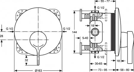  Ideal Standard Melange A4719AA  