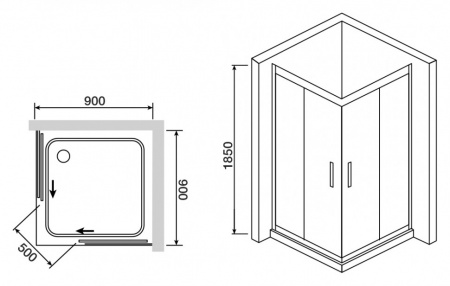   RGW Classic CL-32 900x900x1850  ,  