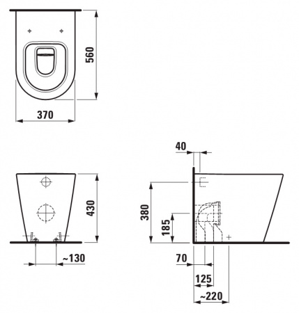 Унитаз приставной Laufen Kartell 8.2333.1.000.000.1 Унитаз приставной Laufen Kartell 8.2333.1.000.000.1