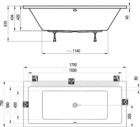   Ravak Formy 01 170x75,  