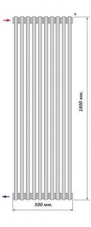 ����������� �������� PURMO Delta Laserline 10 ������,DL 2180x10 AB / ������������ �������� ����� � ������� ������������