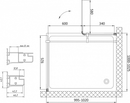   Vegas Glass AFP-Fis 0100 08 10 L 100 
