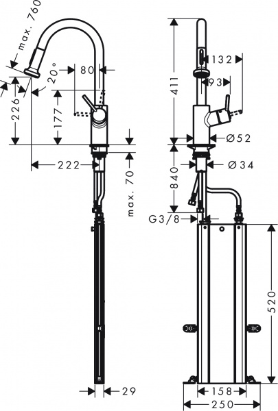  Hansgrohe Talis M52 73863800   , 