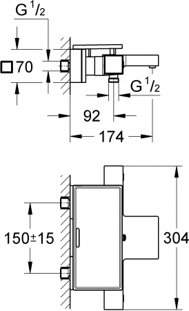  Grohe Grohtherm Cube 34502000    