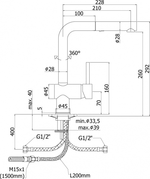  Paffoni Light LIG285CR-MET   