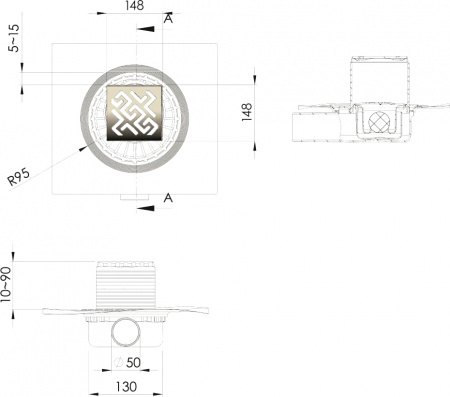 ������� ���� Berges Wasserhaus Zentrum Antik 094365 15 � 15 ��, ������