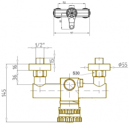   Bronze de Luxe Windsor 10137/1DF   