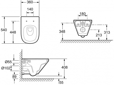    Jacob Delafon Modern Life E77725-0 + -   +  TECE Base K440322   