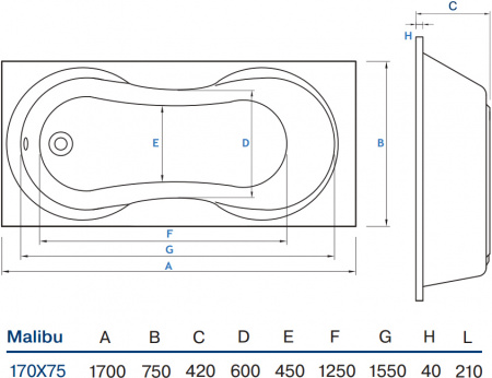   Koller Pool Malibu 170x75