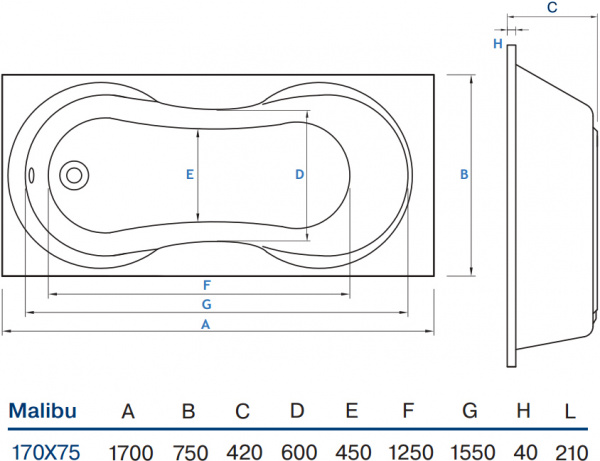   Koller Pool Malibu 170x75