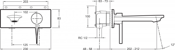  Jacob Delafon Stance E9106-CP   ,  