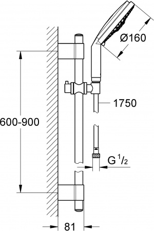 ������� �������� Grohe Rainshower Cosmopolitan 160 28763001