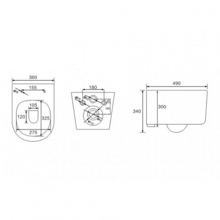 ������ BERGES ��������� VENTAS Black Rimless 49 ��, ������� ��������� Ventas Slim SO, ���������, ���������� 082136