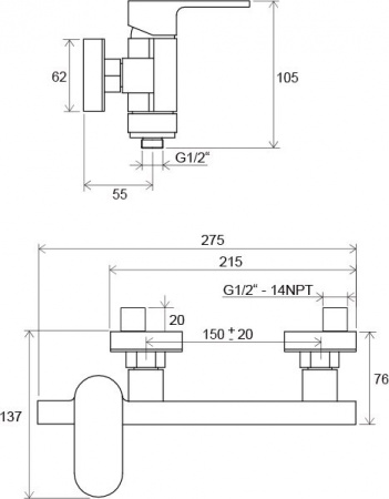  Ravak Chrome CR 032.00/150  