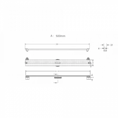 Душевой лоток Berges  SUPER Slim 500 нержавеющая сталь , решетка хром глянец 091078 Душевой лоток Berges  SUPER Slim 500 нержавеющая сталь , решетка хром глянец 091078