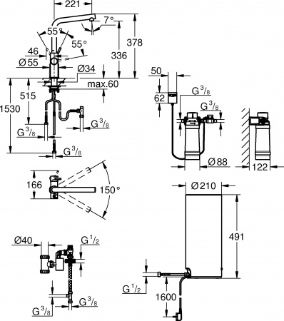  Grohe Red II Duo 30325DC1   ,  