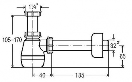Сифон для биде Viega 120337 Сифон для биде Viega 120337