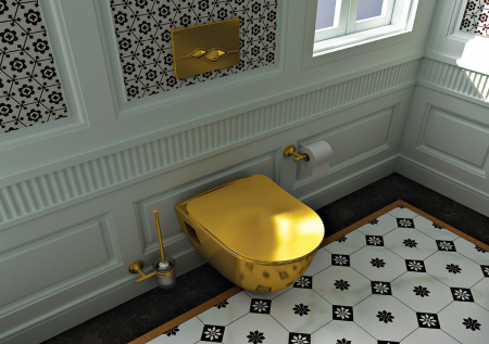 Крышка-сиденье Creavit KC4080 с микролифтом, ультратонкая, золото Крышка-сиденье Creavit KC4080 с микролифтом, ультратонкая, золото