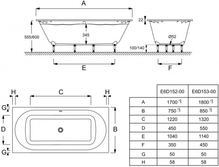 ����� �� �������������� ����� Jacob Delafon Odeon Rive Gauche E6D153-00 + ����-�������