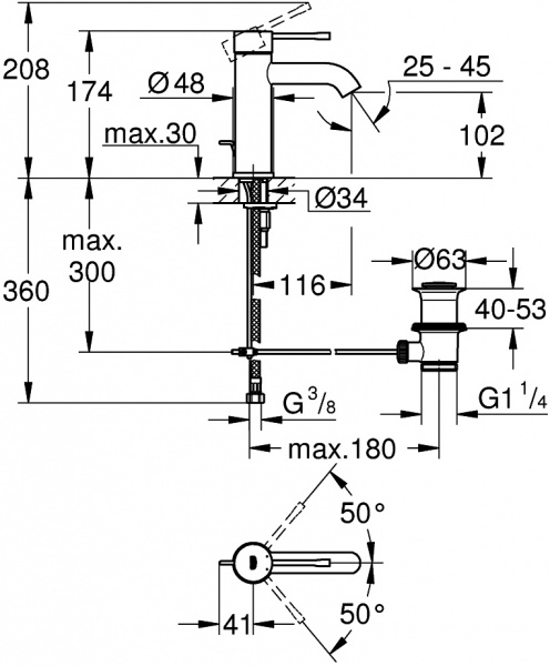  Grohe Essence New 23589AL1  