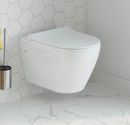Комплект Унитаз подвесной STWORKI Merlingen MWH55 + Инсталляция VitrA 800-2015 с кнопкой смыва, хром Комплект Унитаз подвесной STWORKI Merlingen MWH55 + Инсталляция VitrA 800-2015 с кнопкой смыва, хром