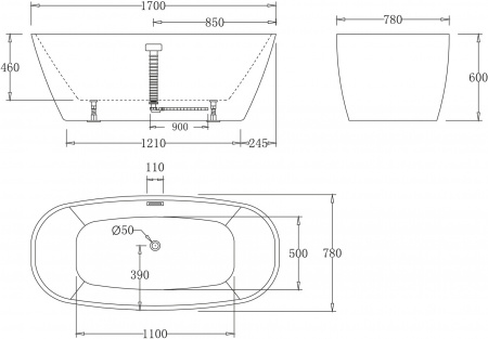   BelBagno BB72-1700 170x80