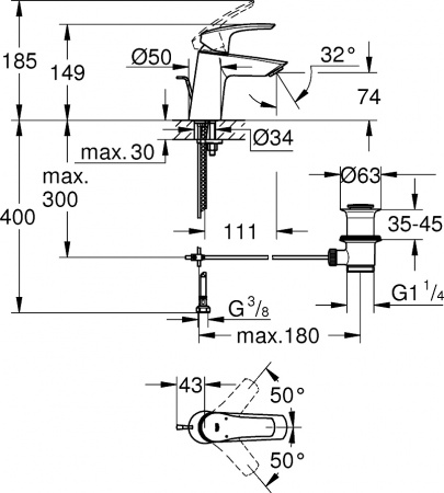  Grohe Eurosmart 23965003  