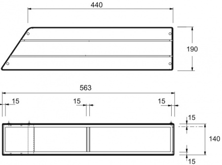 Акриловая ванна Jacob Delafon Bain-Douche Neo 150x90 L + слив-перелив Акриловая ванна Jacob Delafon Bain-Douche Neo 150x90 L + слив-перелив