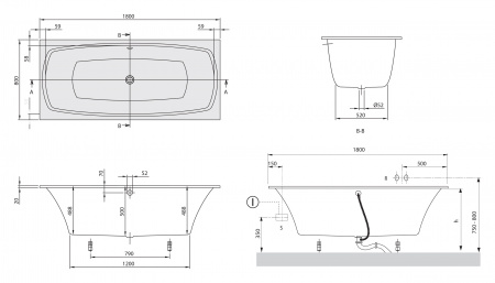   Villeroy & Boch My Art UBQ180MYA2V-01 180x80, alpin