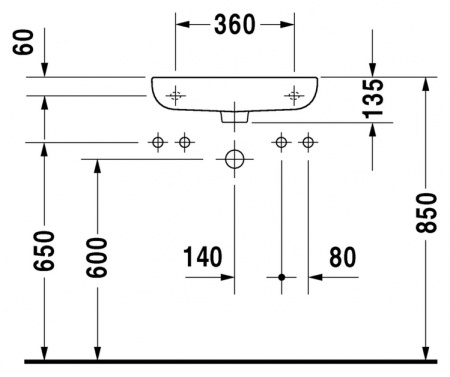 Раковина Duravit D-Code 07065000082 Раковина Duravit D-Code 07065000082