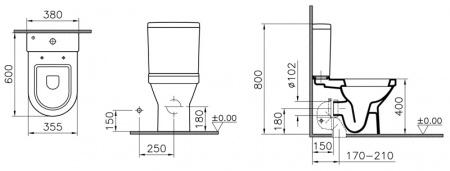 Унитаз-компакт VitrA S50 5427B003 с функцией биде Унитаз-компакт VitrA S50 5427B003 с функцией биде
