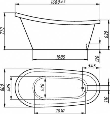 Ванна из искусственного камня Фэма Рио белая Ванна из искусственного камня Фэма Рио белая