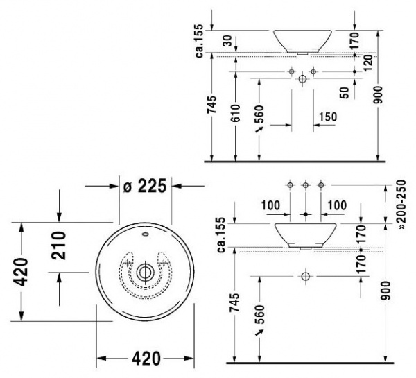  Duravit Bacino 0325420000